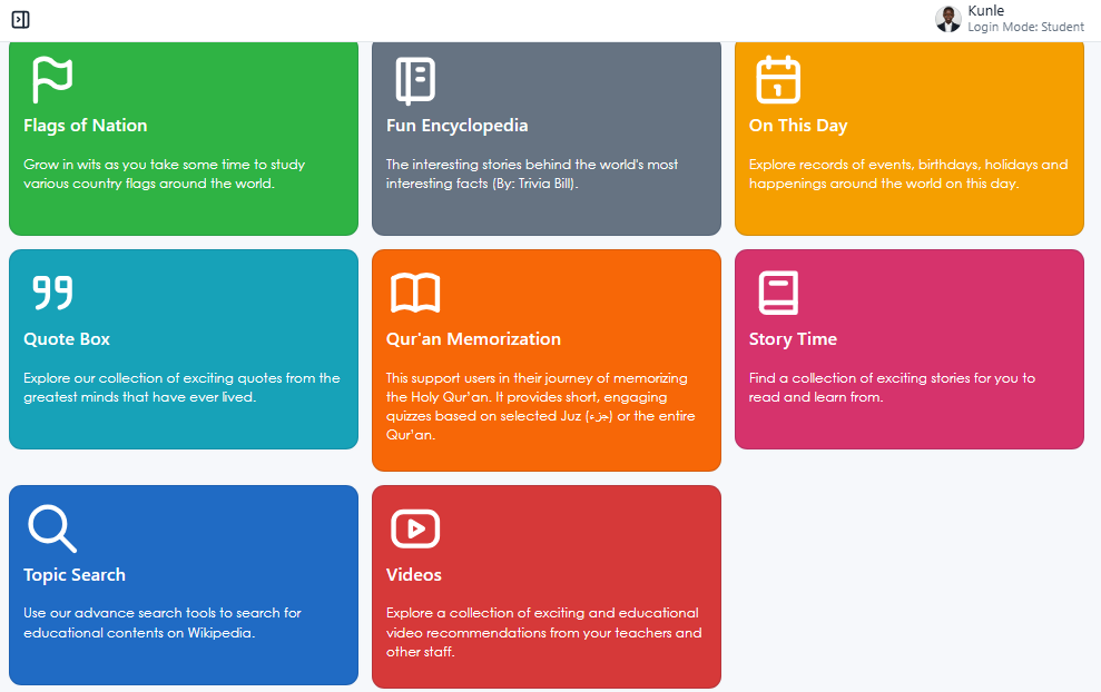 Learn & Explore Student Portal
